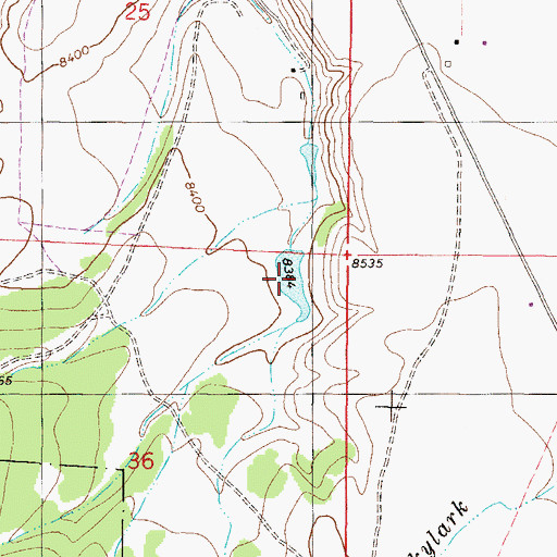 Topographic Map of Dale Reservoir, CO