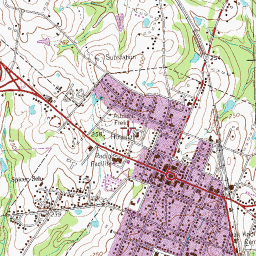 Topographic Map of Bellville General Hospital, TX