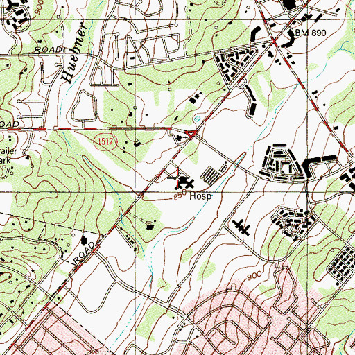 Topographic Map of Covenant Behavioral Health, TX