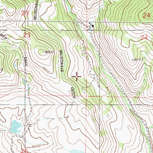 Topographic Map of Musgrave Dam, CO