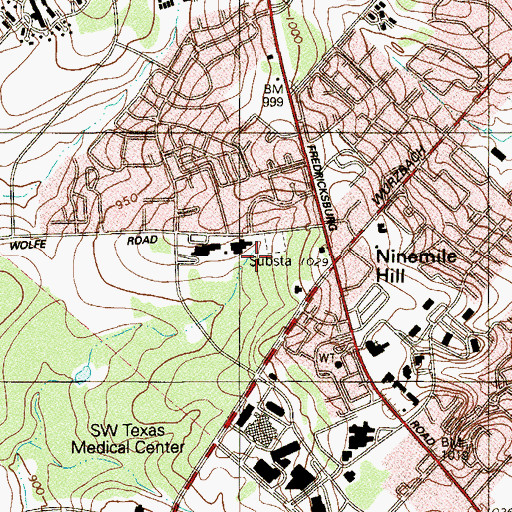 Topographic Map of Clarity Child Guidance Center Main Campus, TX