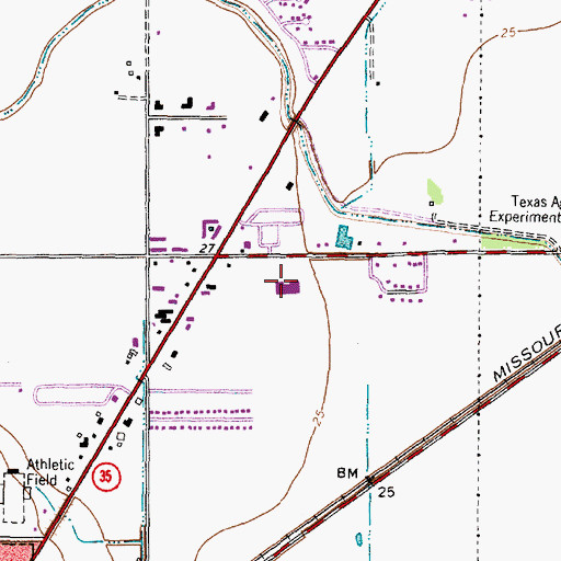 Topographic Map of Angleton Danbury Medical Center, TX