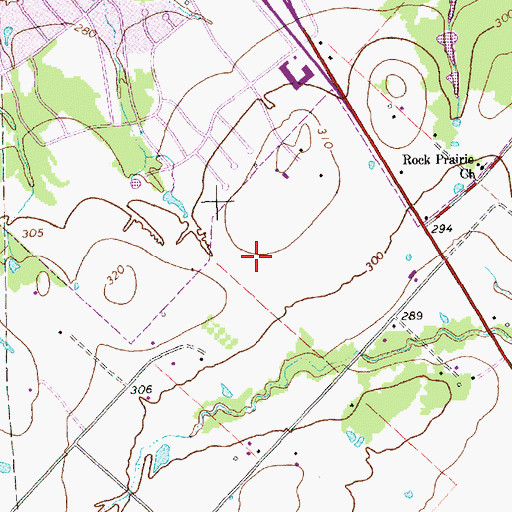 Topographic Map of College Station Medical Center, TX