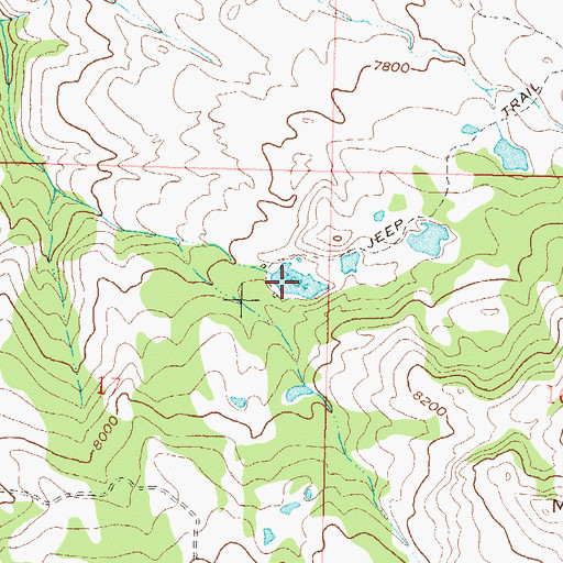 Topographic Map of Lake Fork Reservoir, CO