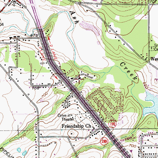 Topographic Map of Texas Health Harris Methodist Hospital Azle, TX