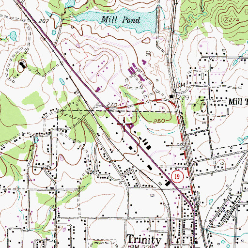 Topographic Map of East Texas Medical Center, TX