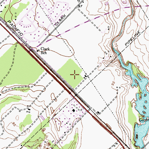Topographic Map of DeTar Hospital North, TX
