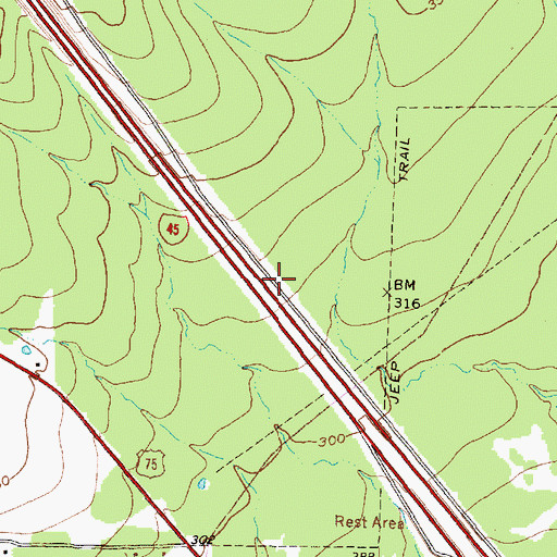 Topographic Map of Huntsville Memorial Hospital, TX