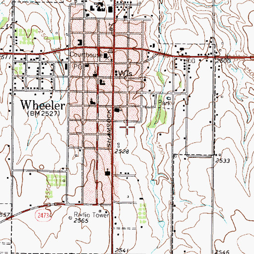 Topographic Map of Parkview Hospital, TX