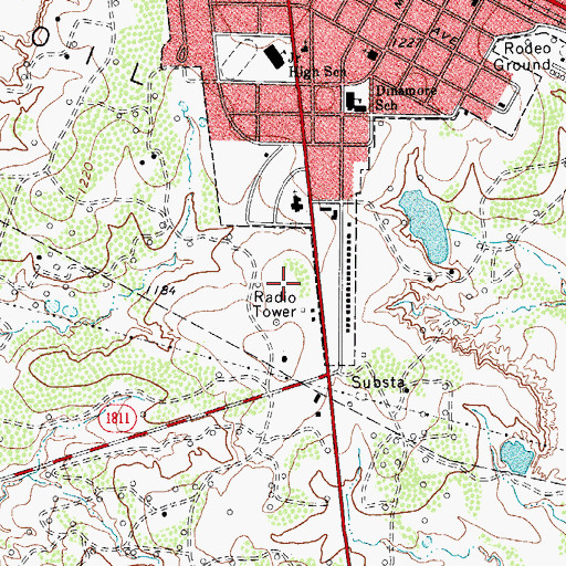 Topographic Map of Electra Memorial Hospital, TX