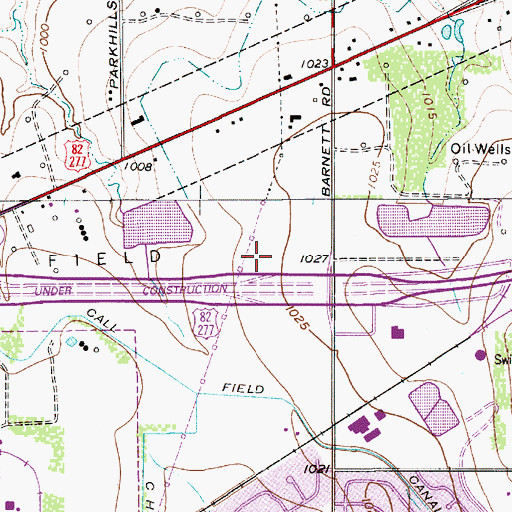 Topographic Map of Kell West Regional Hospital, TX