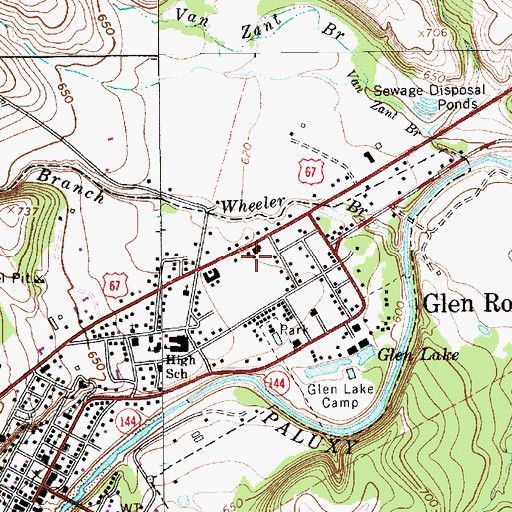 Topographic Map of Glen Rose Medical Center, TX