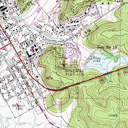 Topographic Map of Lillian M Hudspeth Memorial Hospital, TX