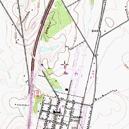 Topographic Map of Hillcrest Medical Center at West, TX