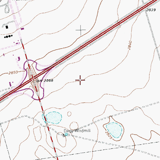 Topographic Map of Desert Springs Medical Center, TX