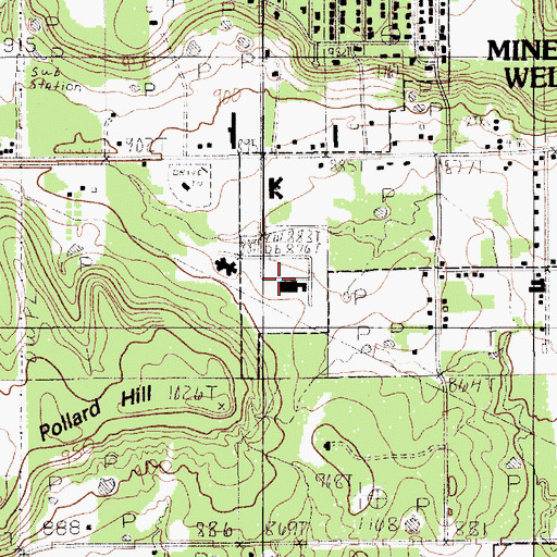 Topographic Map of Palo Pinto General Hospital, TX