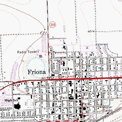 Topographic Map of Parmer Medical Center, TX