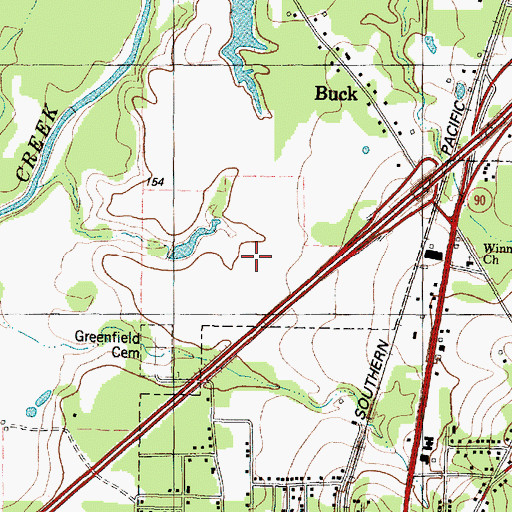 Topographic Map of Memorial Medical Center, TX