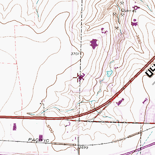 Topographic Map of Baptist Saint Anthonys Hospital, TX