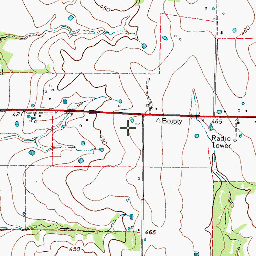 Topographic Map of East Texas Medical Center, TX