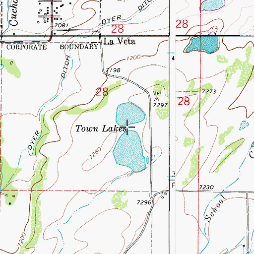 Topographic Map of La Veta Lake North Dam, CO