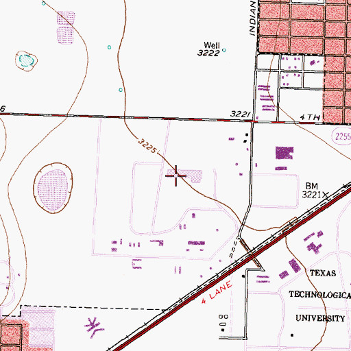 Topographic Map of UMC Health System, TX