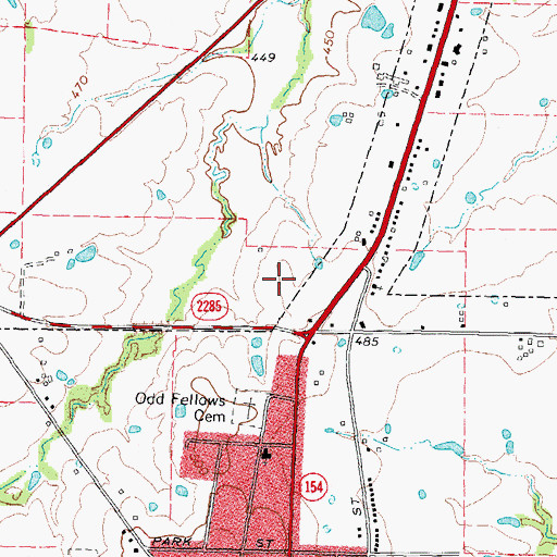 Topographic Map of CHRISTUS Mother Frances Hospital - Sulphur Springs, TX