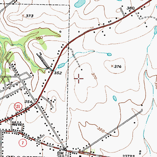 Topographic Map of East Texas Medical Center, TX