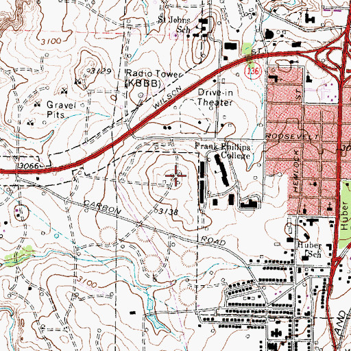 Topographic Map of Golden Plains Community Hospital, TX