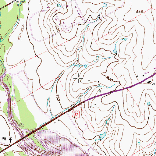 Topographic Map of Harris Methodist Walls Regional Hospital, TX