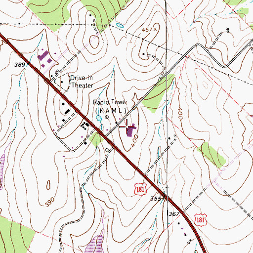 Topographic Map of Otto Kaiser Memorial Hospital, TX
