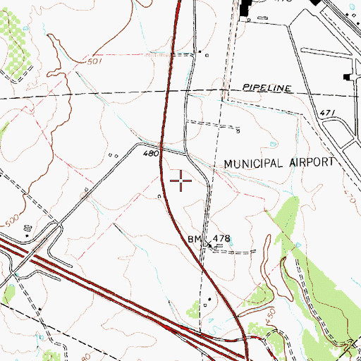 Topographic Map of Renaissance Hospital, TX