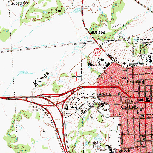 Topographic Map of Texas Health Presbyterian Hospital Kaufman, TX