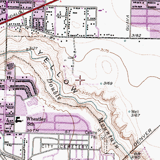 Topographic Map of Lubbock Regional MHMR Center - Sunrise Canyon Hospital, TX