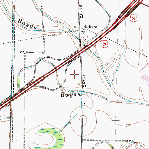 Topographic Map of Methodist Sugar Land Hospital, TX