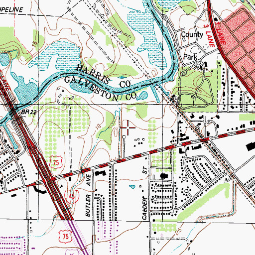 Topographic Map of Devereux Texas Treatment Network League City Campus, TX