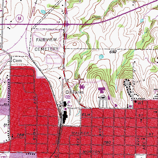 Topographic Map of Texoma Medical Center Restorative Care Hospital, TX