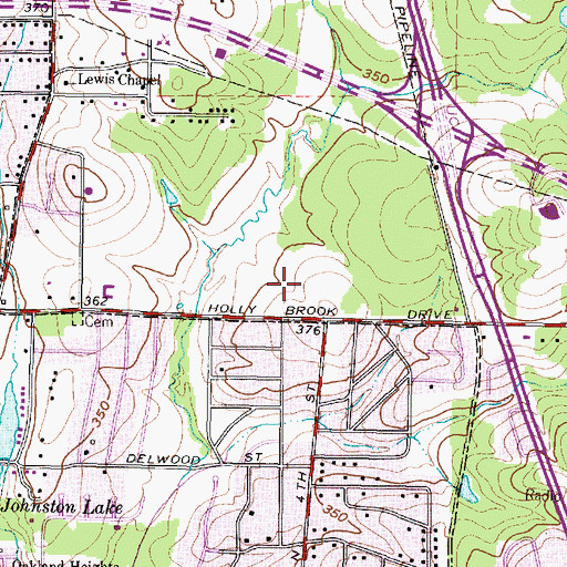 Topographic Map of Longview Regional Medical Center, TX
