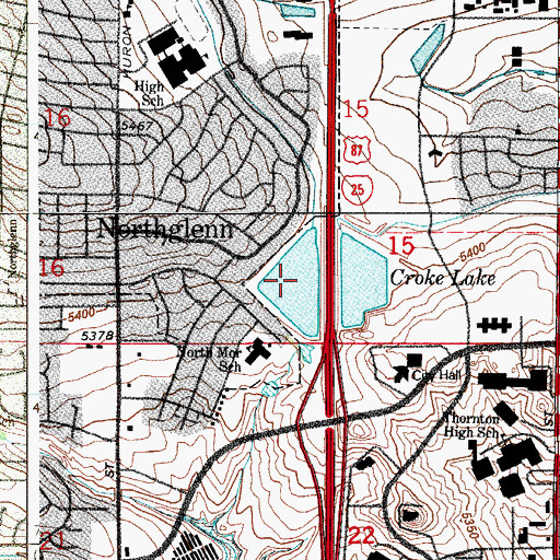 Topographic Map of Badding Reservoir, CO