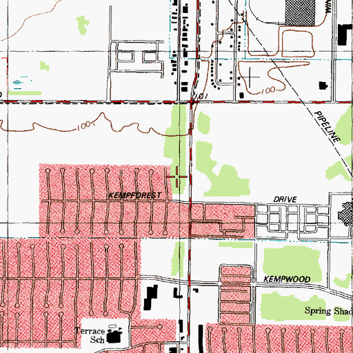 Topographic Map of Memorial Hermann Continuing Care Hospital, TX