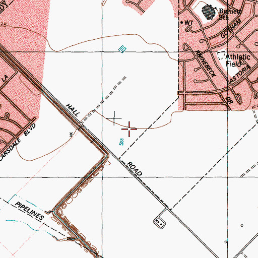 Topographic Map of Memorial Hermann Southeast Hospital, TX