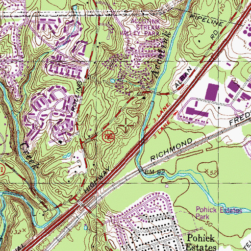 Topographic Map of Springfield Oaks, VA