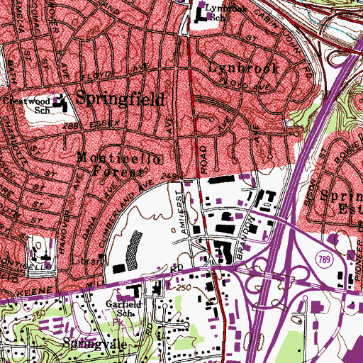 Topographic Map of Commerce Plaza, VA