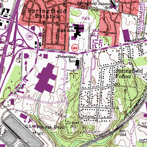 Topographic Map of Best Buy Metro Center, VA