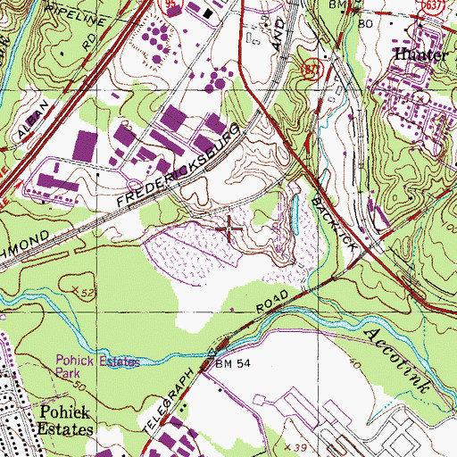Topographic Map of Gateway 95 Business Park, VA
