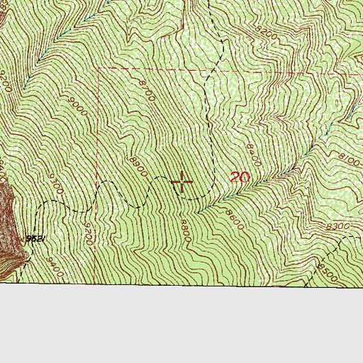 Topographic Map of Penasco Blanco Trail, NM