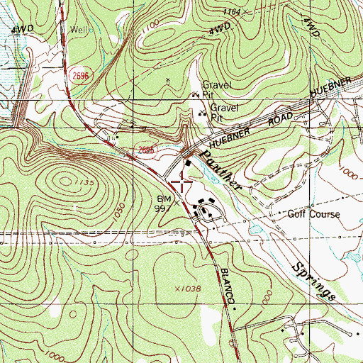 Topographic Map of Holy Trinity Catholic Church, TX