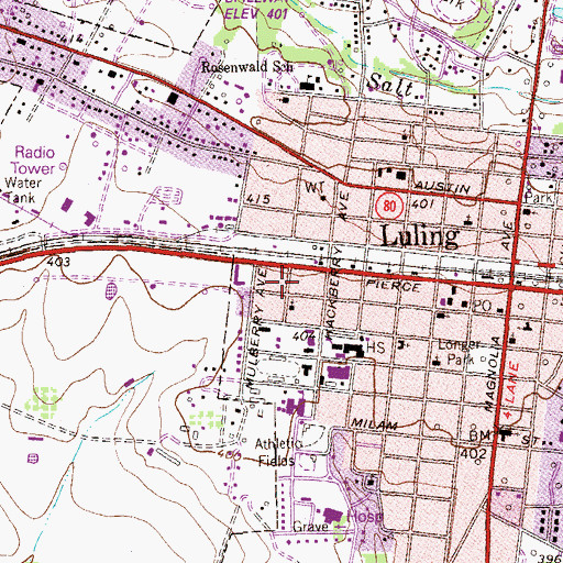 Topographic Map of Bethel Tabernacle Pentecostal Church of God, TX