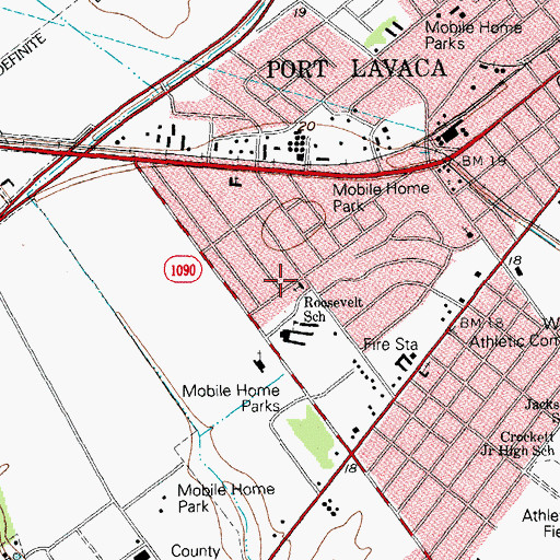 Topographic Map of New Life Apostolic Church, TX