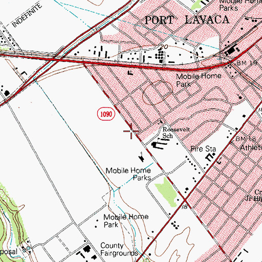 Topographic Map of Cornerstone First Assembly of God Church, TX
